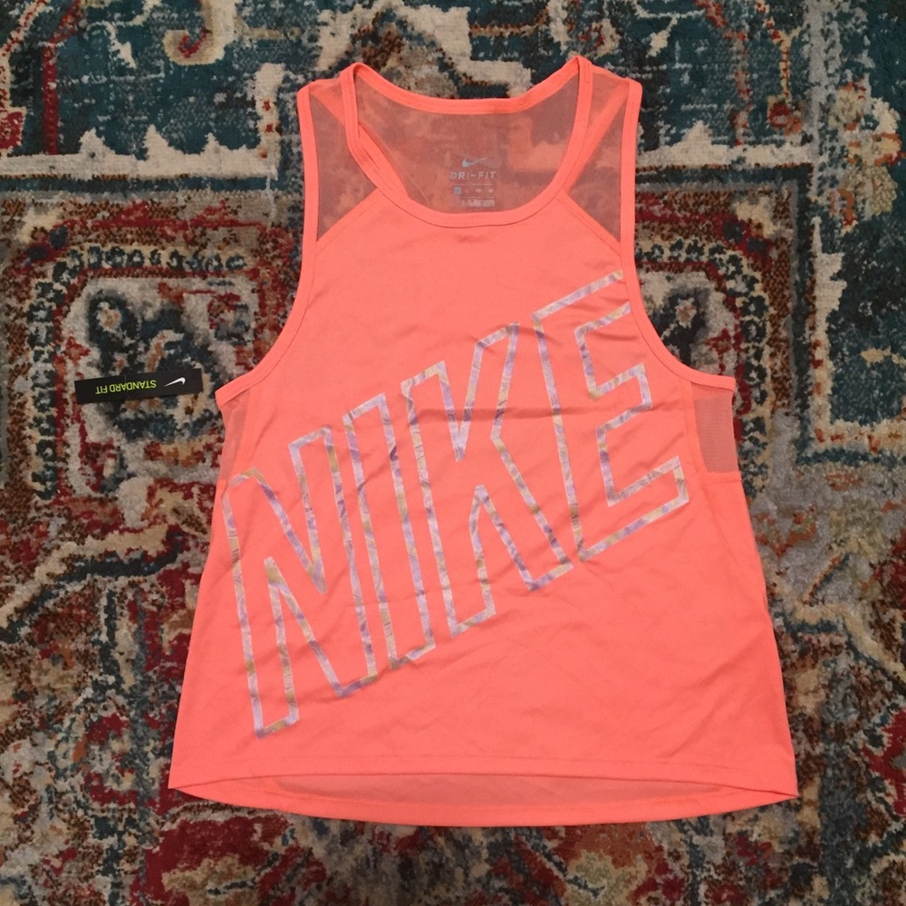 Nike Dry Miler Cropped Racerback Running Tank Top